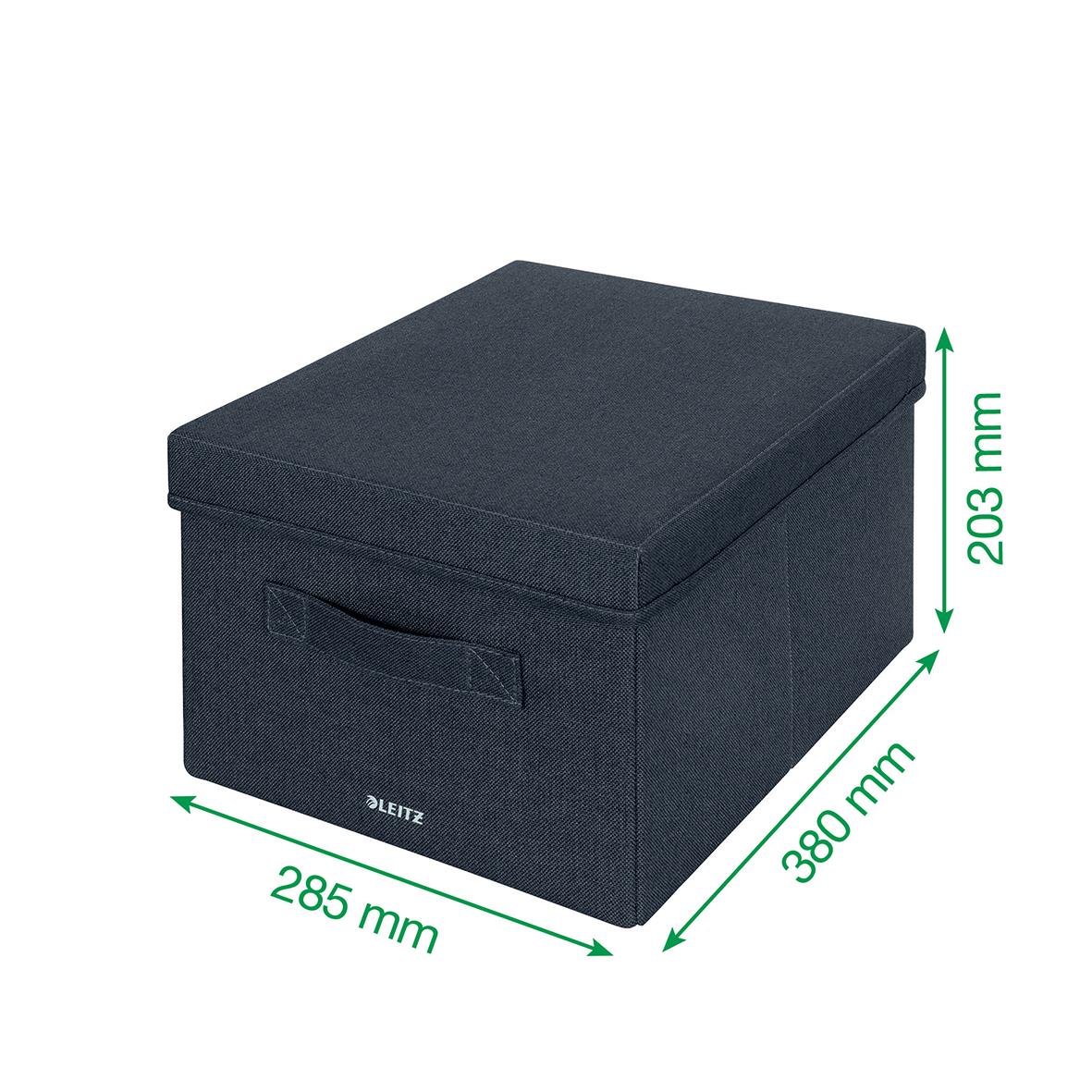 Förvaringslåda Leitz Tygklädd M. Lock Grå 285x203x380mm