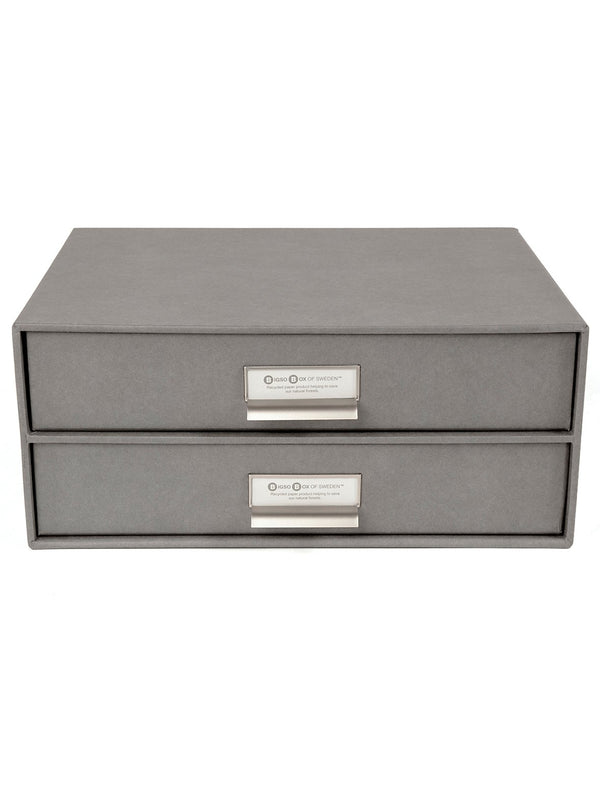 Byrå 2-låd Bigso Birger grå