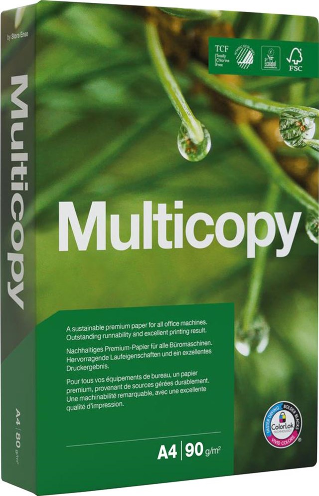 Kopieringspapper Multicopy A4 90g 500ark/fp