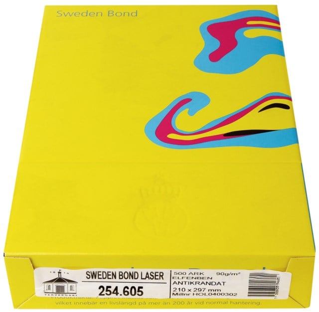 Papper Sweden Bond elfenben 90g 500ark/fp