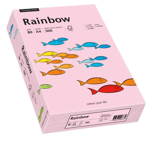 Papper Rainbow A4 80g ljusrosa 500ark/fp