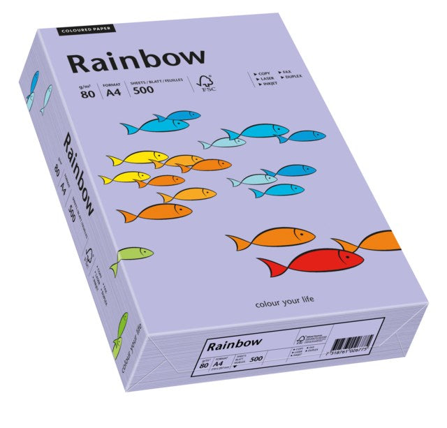 Papper Rainbow A4 80g lila 500ark/fp