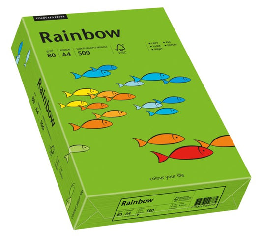 Papper Rainbow A4 80g intensivgrön 500ark/fp