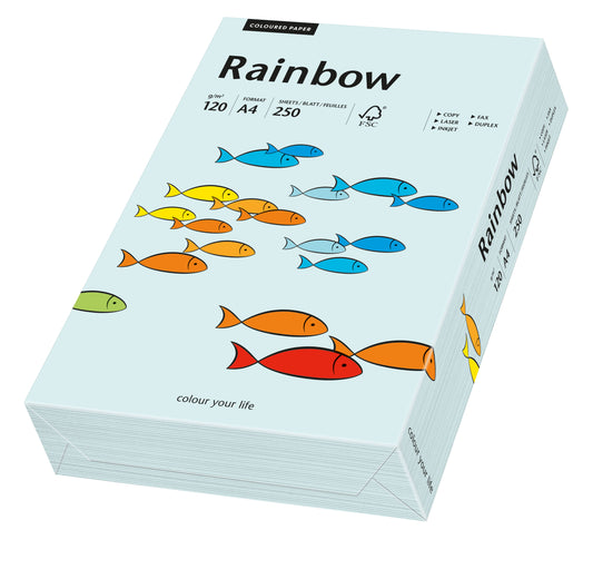Papper Rainbow A4 120g ljusblå 250ark/fp