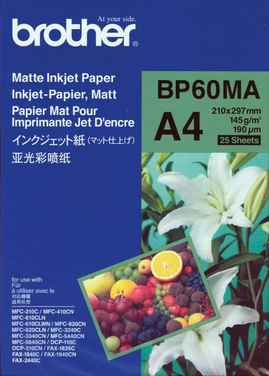 Bläckstrålepapper Brother A4 145g matt 25ark/fp