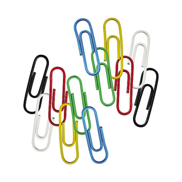 Paper clips Plastic coated 100/pack