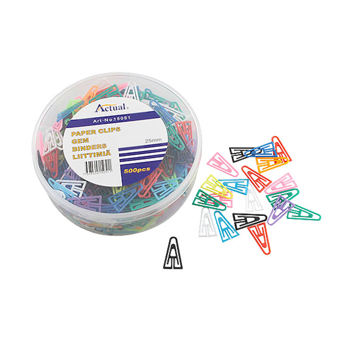 Plastic paper clips 25mm 500pcs/box