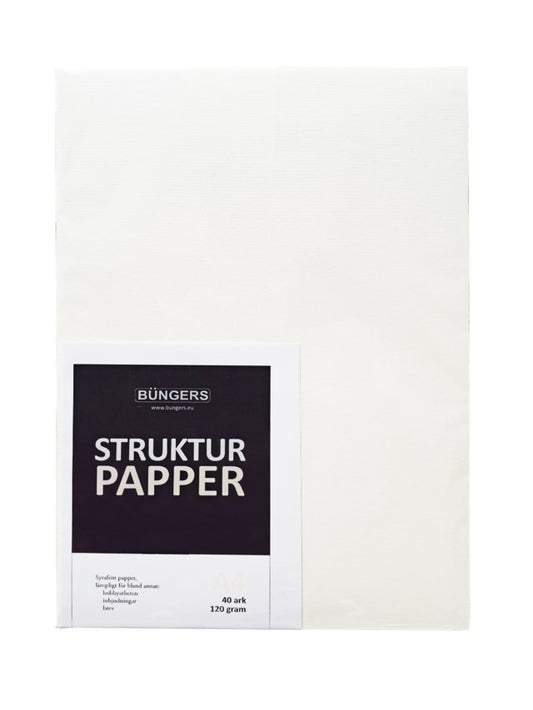 Brevpapper A4 linnepräglat 120g vit 40st/fp