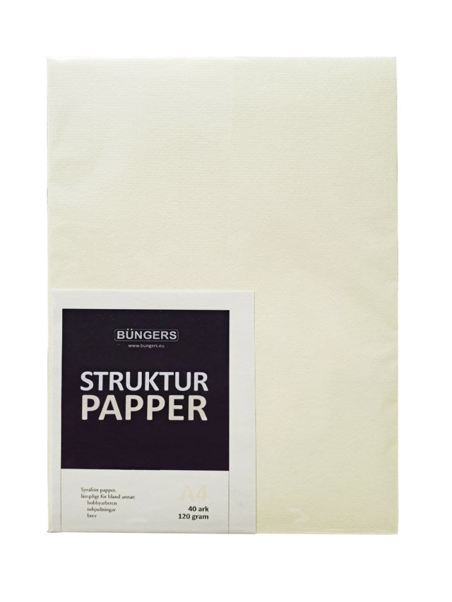 Brevpapper A4 linnepressat 120g vanilj 40st/fp