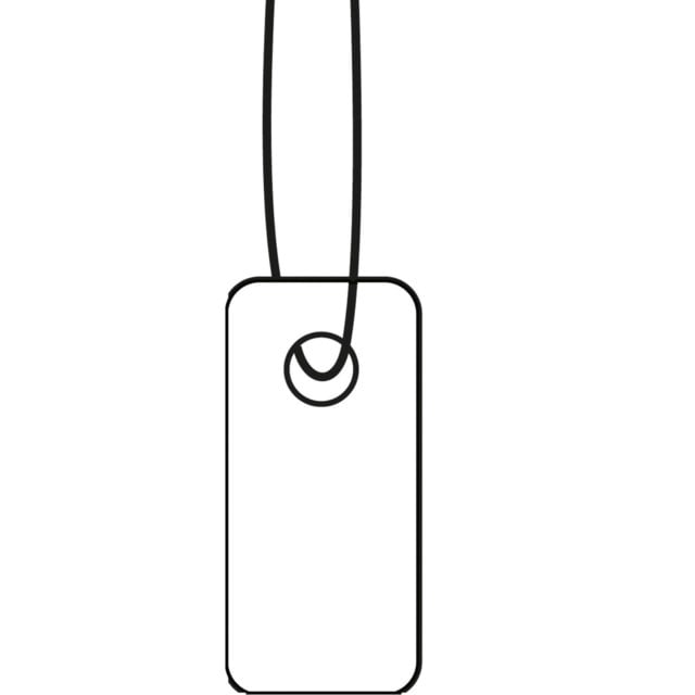 Hängetikett med snöre 7x15mm 1000 St/Ask