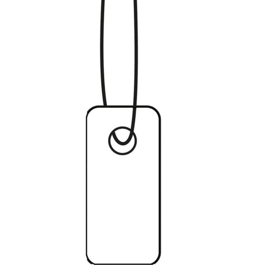 Hängetikett med snöre 7x15mm 1000 St/Ask