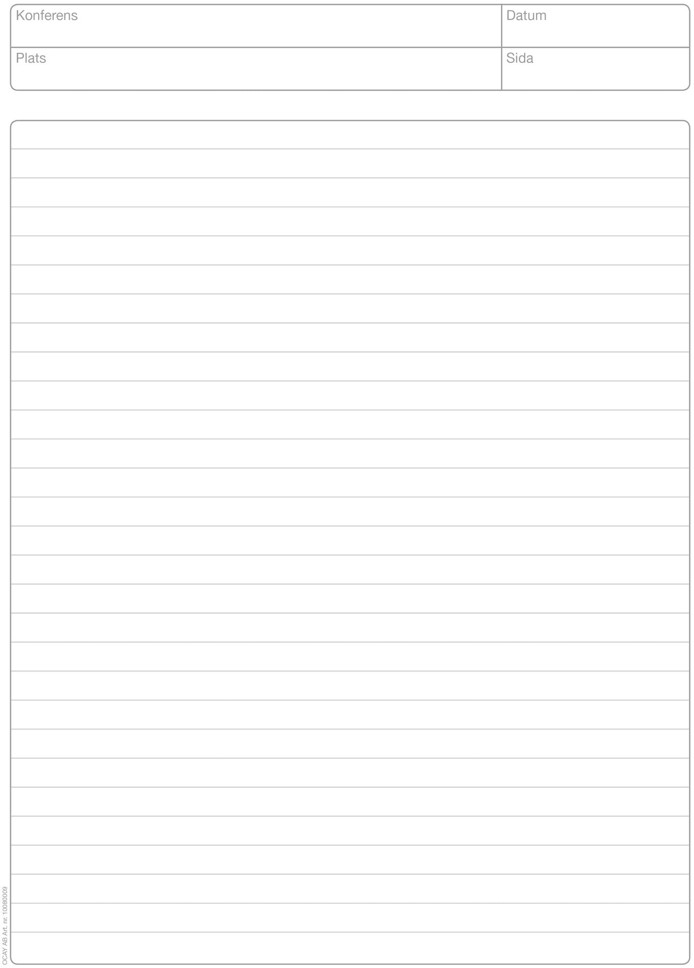 Konferensblock Linjerat 10 Blad A4