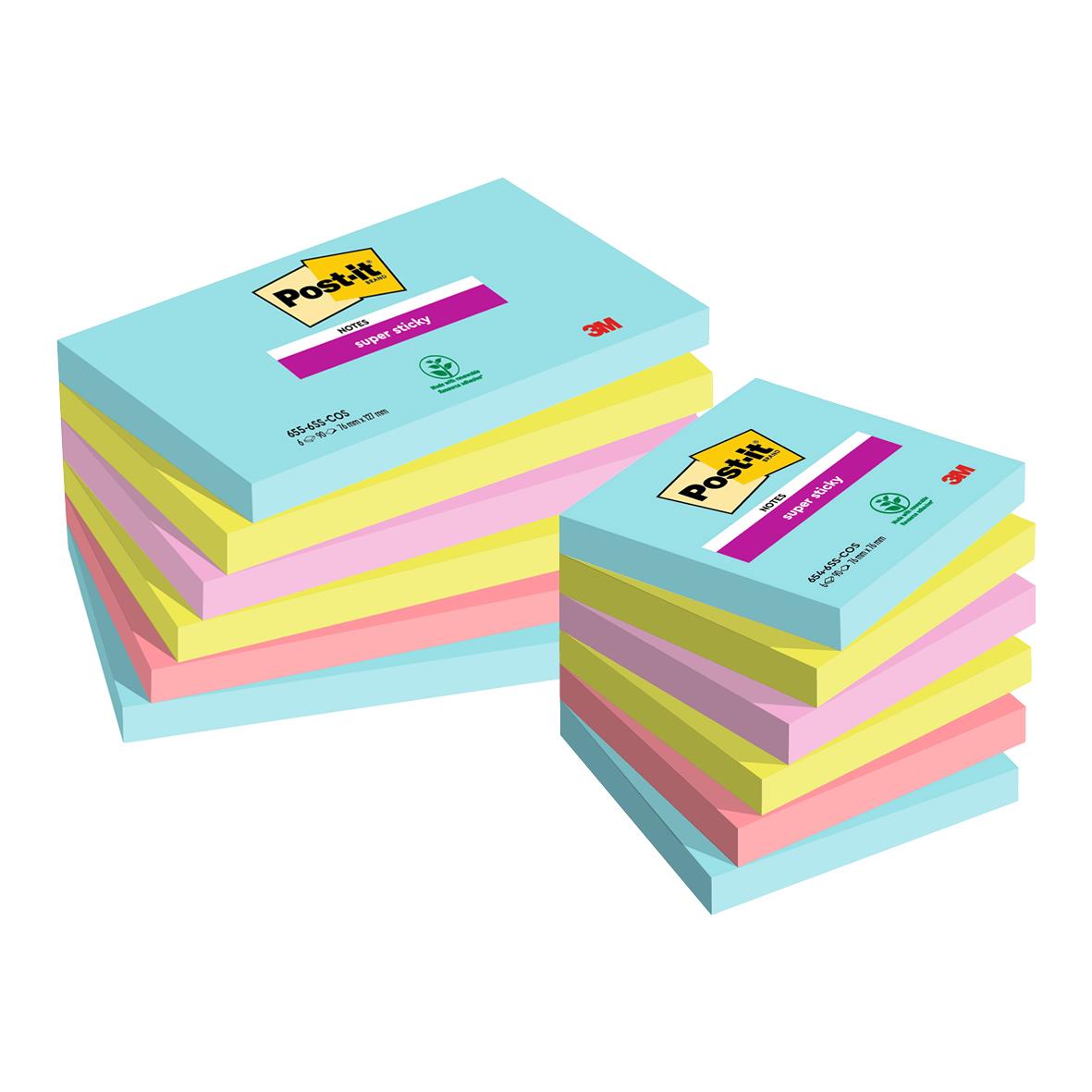 Notisar Post-it Super Sticky Cosmic 76x76mm 90 Blad