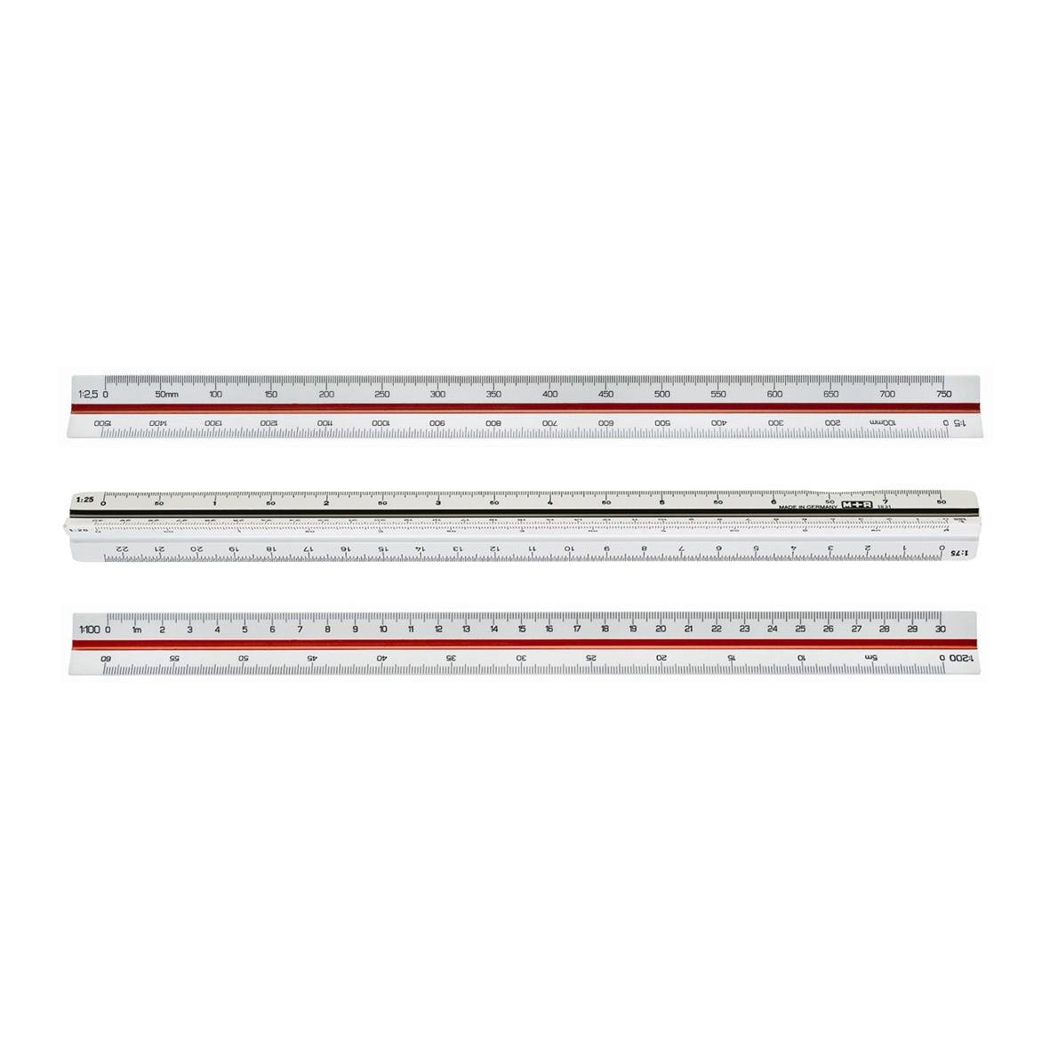 Skalstock M+R 6 delning 1:2,5-100 30cm