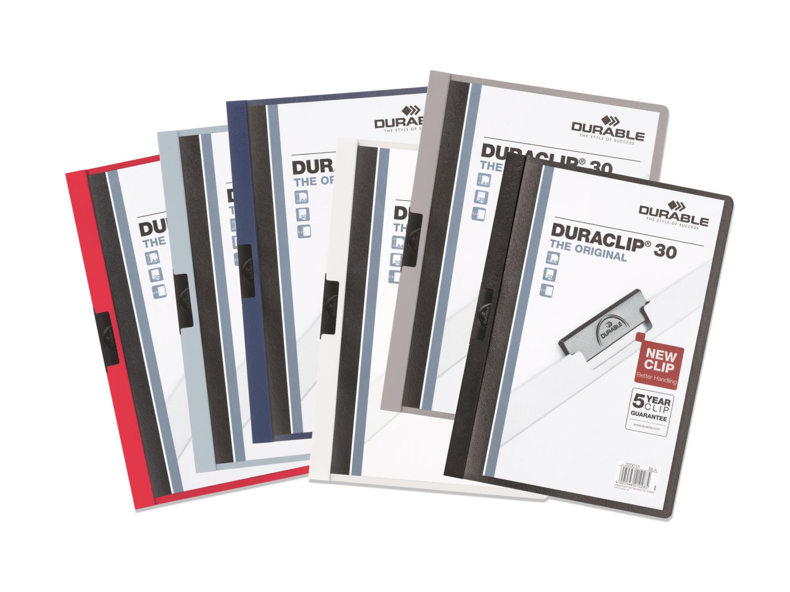 Klämmapp Durable Duraclip 30 Ark Svart A4