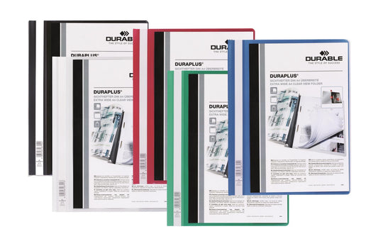 Offertmapp Durable DuraPlus med ficka svart A4