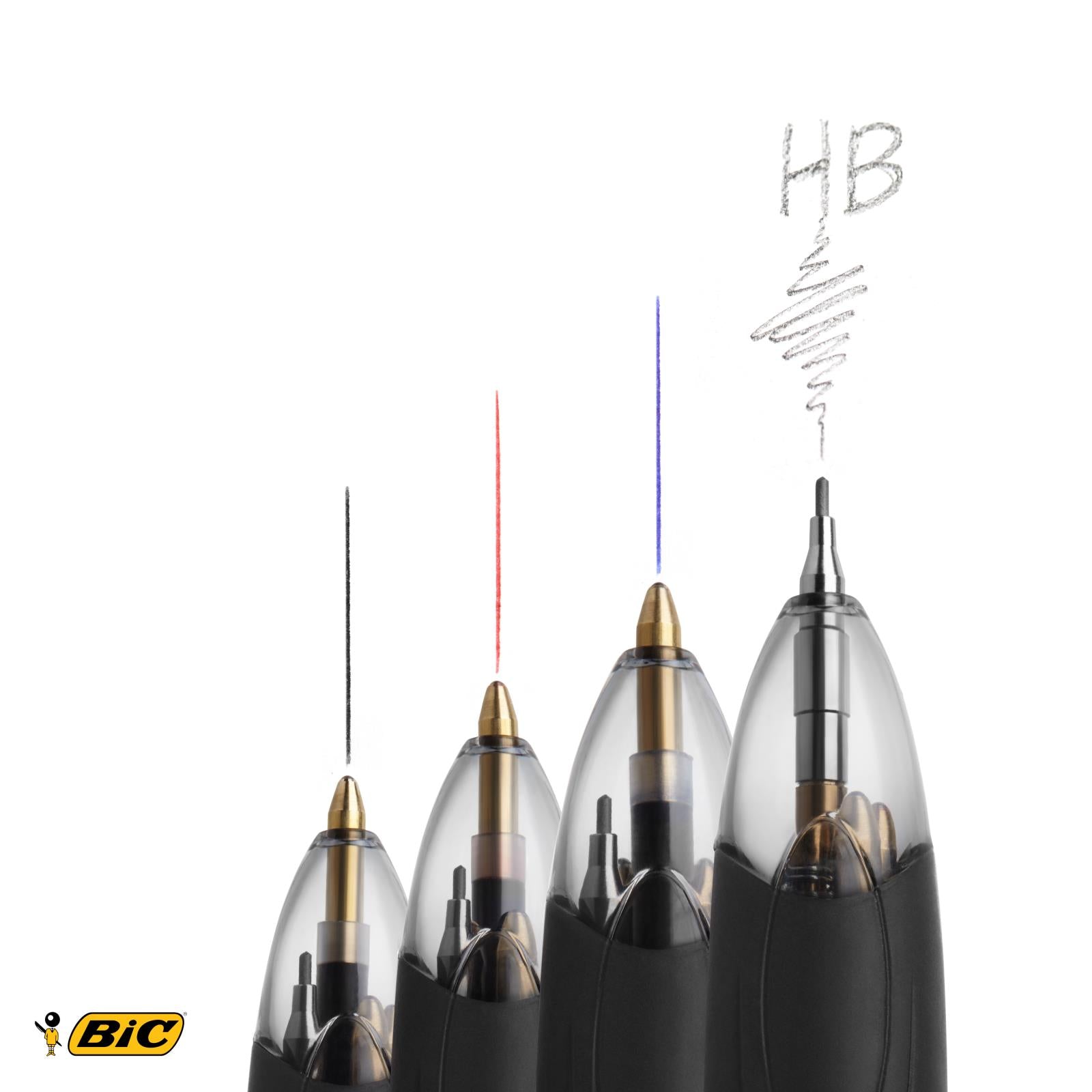 Kulspetspenna Bic 3 blä।ck+ blyerts
