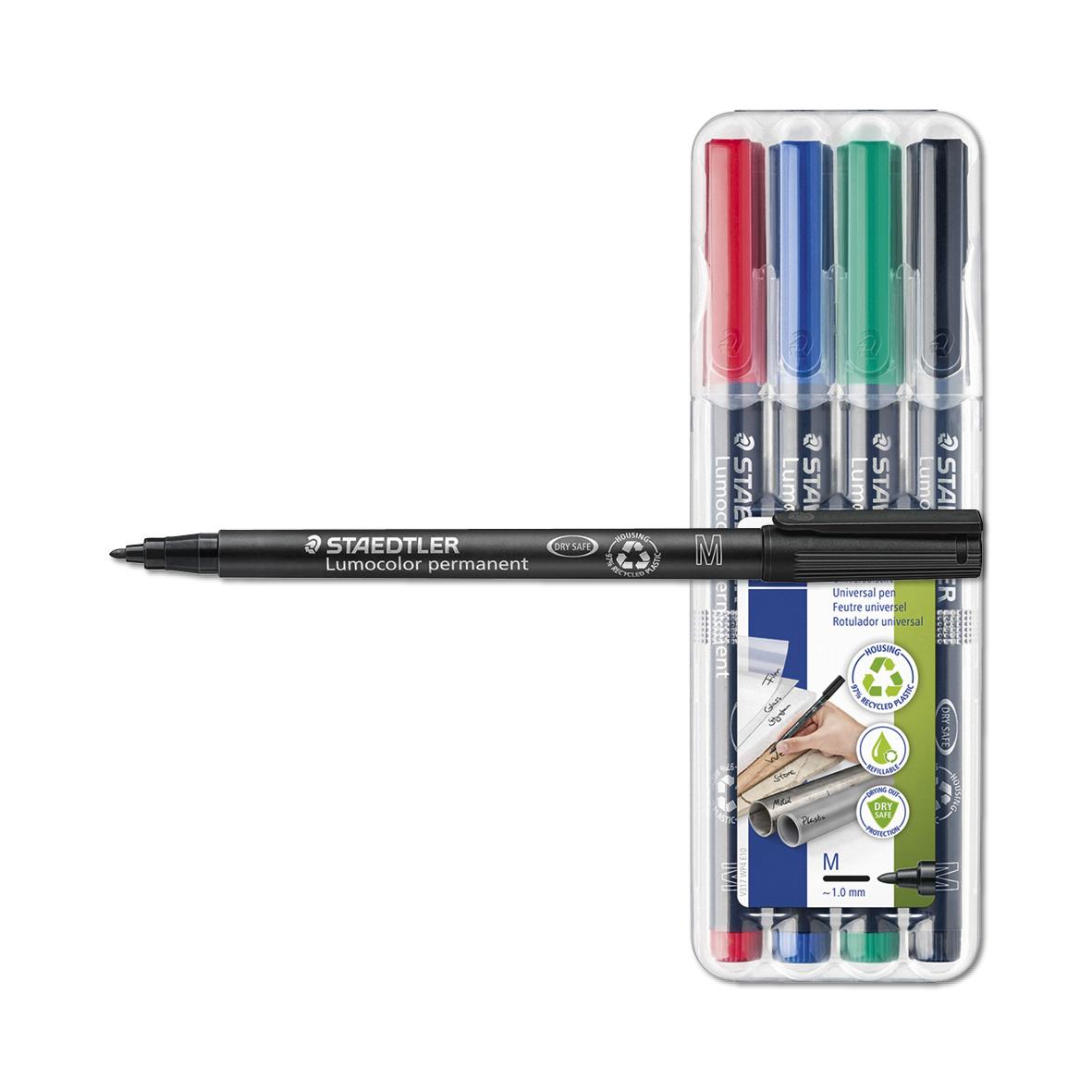 Universalpenna Staedtler Lumocolor 317 Permanent Svart 1mm