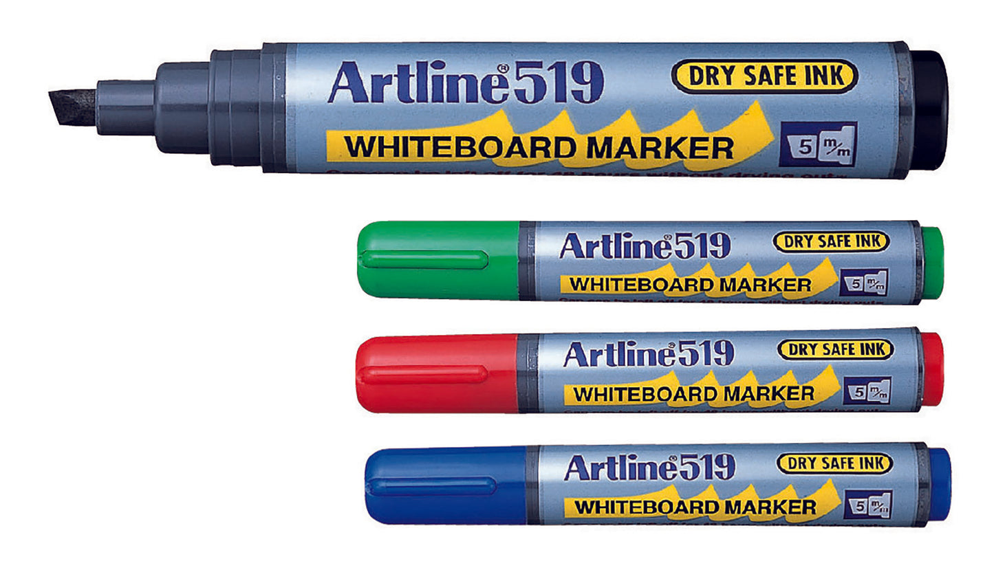 Whiteboardpenna Artline 519 Snedskuren Svart 2-5mm