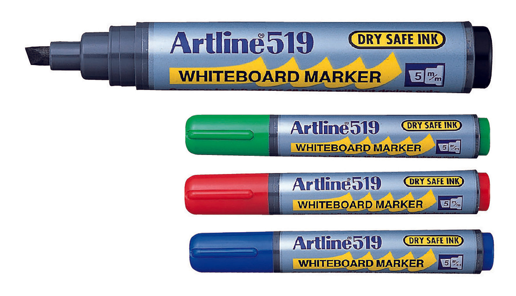 Whiteboardpenna Artline 519 Snedskuren Svart 2-5mm