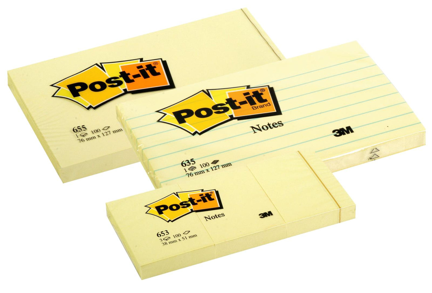 Notisar Post-it Gul 38x51mm 100 Blad