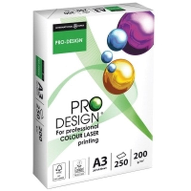 Kopieringspapper Pro Design A3 200g 250st/fp