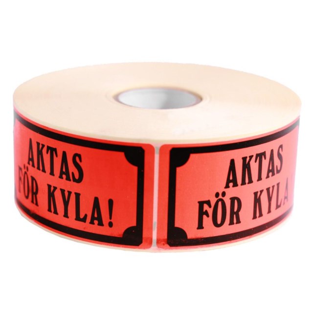 Varningsetikett Aktas för kyla 1000st/rl