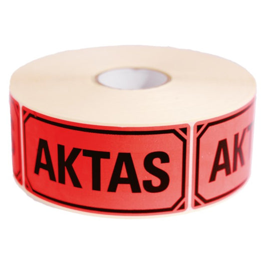 Varningsetikett Aktas 1000st/rl