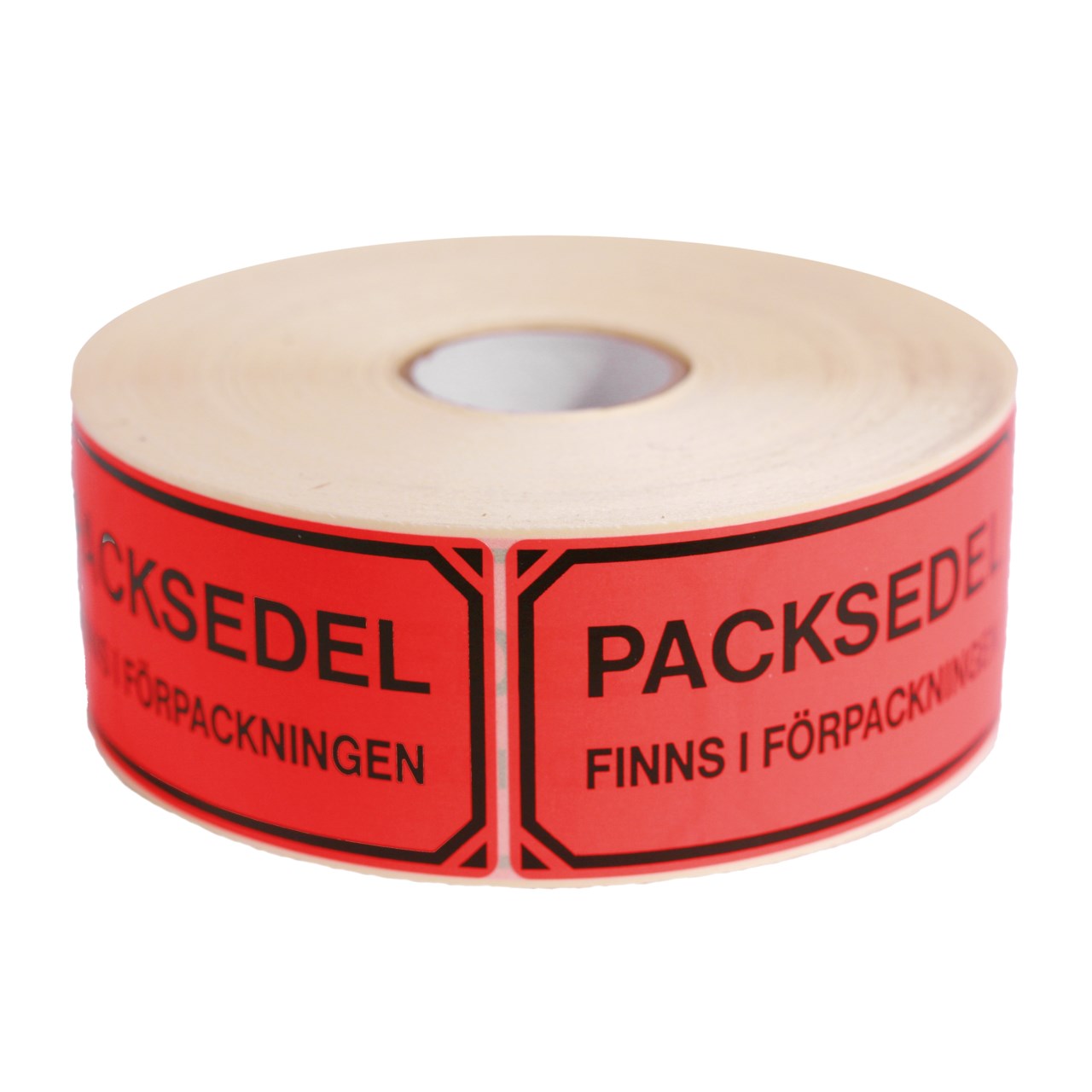 Varningsetikett Packsedel finns i förpackningen 1000st/rl