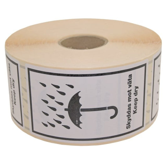 Transportetikett Skyddas mot våta